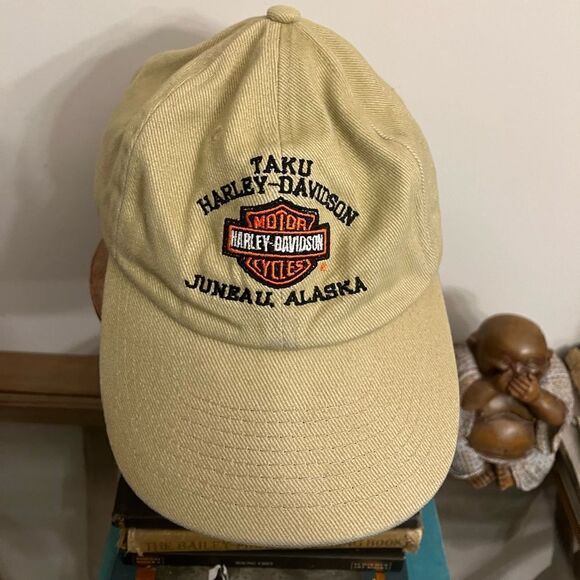 Vintage Harley-Davidson Nissin Juneau Alaska men’s adjustable hat.  EUC. - Picture 1 of 8